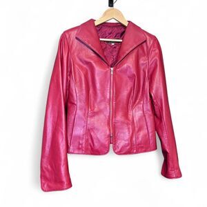 Red Leather Jacket from Scuola del Cuoio / Florence School of Leather Timeless